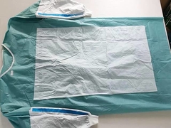 CE ISO13485 Steril Biru Supplier Gaun Bedah Nonwoven Untuk Kamar Operasi